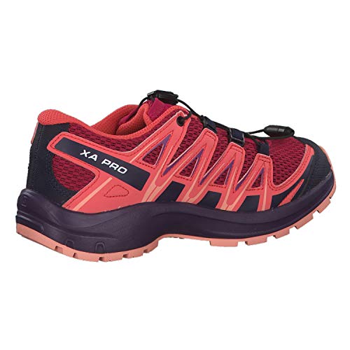 Salomon XA Pro 3D J, Zapatillas de Trail Running Unisex Niños, Rojo/Naranja (Cerise/Dubarry/Peach Amber), 37 EU