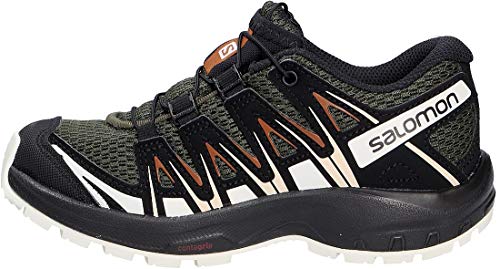 Salomon XA Pro 3D J, Zapatillas de Trail Running Unisex Niños, Verde (Grape Leaf/Vanilla Ice/Caramel Café), 35 EU