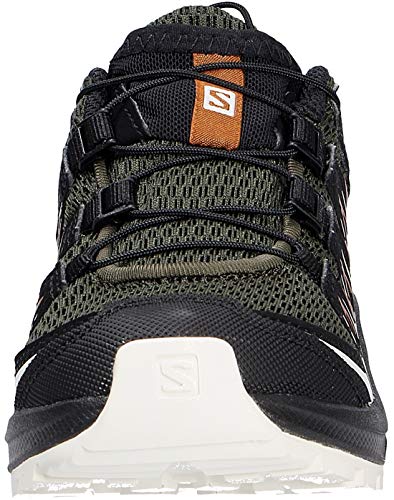 Salomon XA Pro 3D J, Zapatillas de Trail Running Unisex Niños, Verde (Grape Leaf/Vanilla Ice/Caramel Café), 38 EU