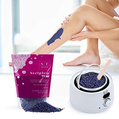 Salon Evolution Cera Depilatoria Caliente 500g Frijoles de Cera Wax Profesional Para Hombre y Mujere para Leliminación Del Vello - Cara, Bikini, Piernas, Nariz, Jazmín & Lavanda