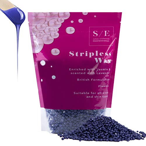 Salon Evolution Cera Depilatoria Caliente 500g Frijoles de Cera Wax Profesional Para Hombre y Mujere para Leliminación Del Vello - Cara, Bikini, Piernas, Nariz, Jazmín & Lavanda