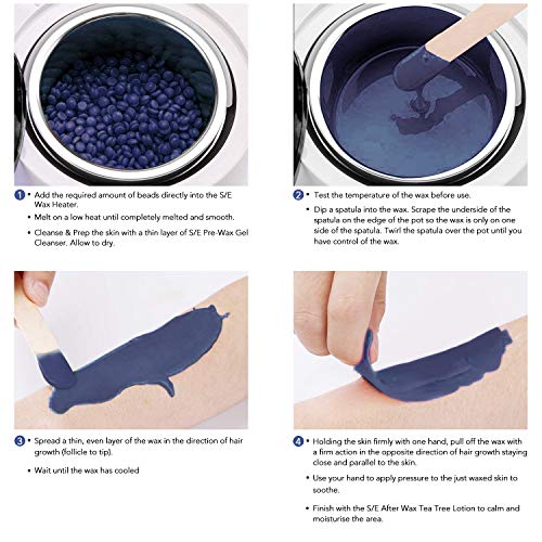 Salon Evolution Cera Depilatoria Caliente 500g Frijoles de Cera Wax Profesional Para Hombre y Mujere para Leliminación Del Vello - Cara, Bikini, Piernas, Nariz, Jazmín & Lavanda