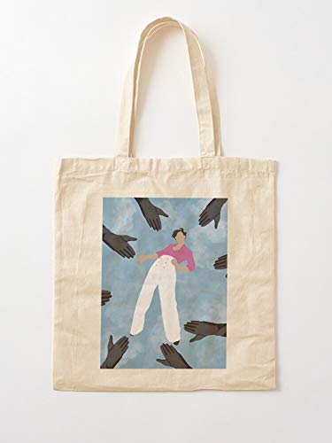 Saltandlaceintimates Music Line One Direction Harry Fine Styles Tote Cotton Very Bag | Bolsas de supermercado de lona Bolsas de mano con asas Bolsas de algodón duraderas