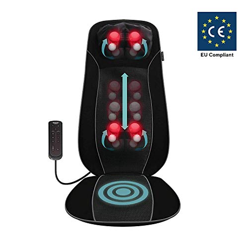 Salter - Sesión de masaje Shiatsu, espalda y cuello 3 zonas de masaje de espalda seleccionables: total, superior o inferior Opción de calor Control remoto