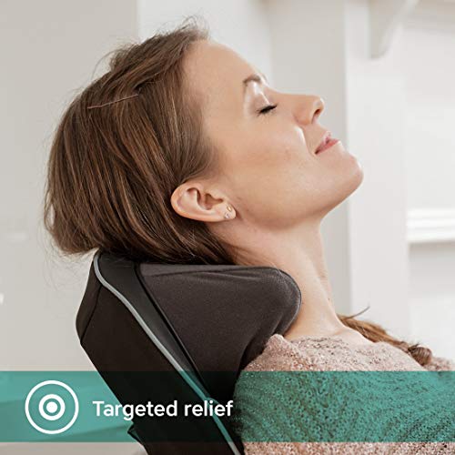 Salter - Sesión de masaje Shiatsu, espalda y cuello 3 zonas de masaje de espalda seleccionables: total, superior o inferior Opción de calor Control remoto