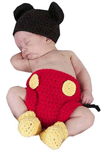SAMGU Bebé Disfraz de Ganchillo para Recién Nacido Unisex Accesorios de Fotografia Foto Conjuntos Sombrero Gorro de Punto + Pantalones Disfraz Ropa de Traje