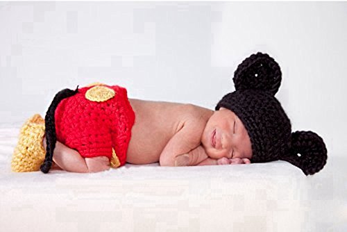 SAMGU Bebé Disfraz de Ganchillo para Recién Nacido Unisex Accesorios de Fotografia Foto Conjuntos Sombrero Gorro de Punto + Pantalones Disfraz Ropa de Traje