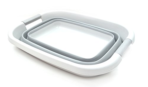 SAMMART Cesto de Ropa Plegable (Gris)