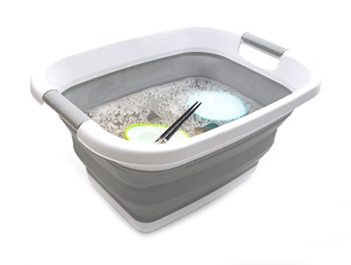 SAMMART Cesto de Ropa Plegable (Gris)