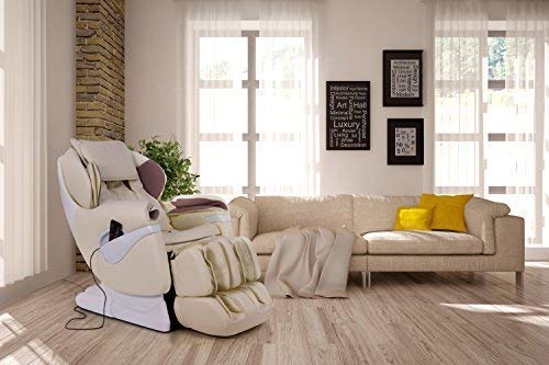 SAMSARA® Sillon de masaje 2D - Beige (modelo 2020) - Sofa masajeador electrico de relax con shiatsu - Silla butaca con presoterapia, gravedad cero, calor y USB - Garantía 2 Años