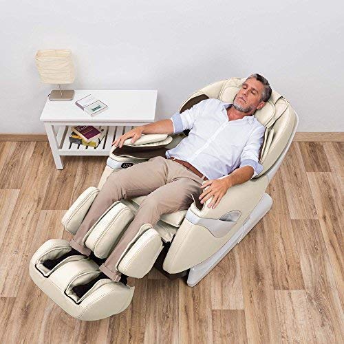 SAMSARA® Sillon de masaje 2D - Beige (modelo 2020) - Sofa masajeador electrico de relax con shiatsu - Silla butaca con presoterapia, gravedad cero, calor y USB - Garantía 2 Años