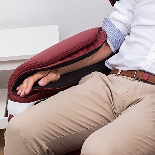 SAMSARA® Sillon de masaje 2D - Rojo (modelo 2020) - Sofa masajeador electrico de relax con shiatsu - Silla butaca con presoterapia, gravedad cero, calor y USB - Garantía 2 Años