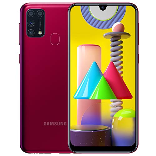 Samsung Galaxy M31 - Smartphone Dual SIM, Pantalla de 6,4" sAMOLED FHD+, Cámara 64 MP, 6 GB RAM, 64 GB ROM Ampliables, Batería 6000 mAh, Android, Versión Española, Color Rojo