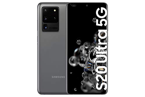 Samsung Galaxy S20 Ultra 5G - Smartphone 6.9" Dynamic AMOLED (12GB RAM, 128GB ROM ampiables, cámara 108MP gran angular, Octa-core Exynos 990, 5000mAh batería), Cosmic Gray [Versión española]