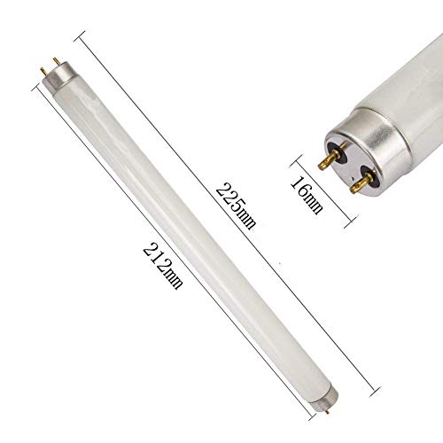 Samxu Bombilla de 6W Bug Zapper, Paquete de 2, Bombilla T5 UV para 12W Bug Zappers, insecticida para Eliminar Mosquitos, Control de plagas en el hogar Tubo de luz UV Reemplazo de lámpara electrónica