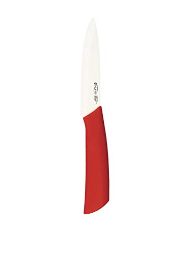 San Ignacio 12.5 cm Cuchillo cerámico Multiuso, 12,5 cm, Caucho, Rojo