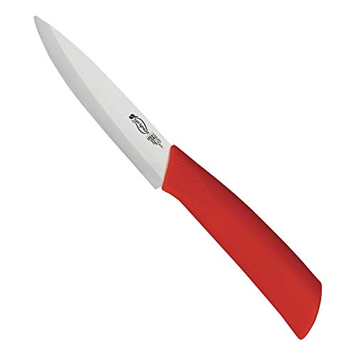 San Ignacio 12.5 cm Cuchillo cerámico Multiuso, 12,5 cm, Caucho, Rojo