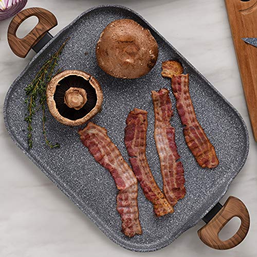 San Ignacio Q3245 Asador 35.5x28.3cm Aluminio Forjado, Apta para inducción, Colección Daimiel de la Marca