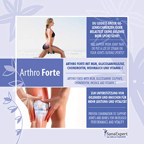 SanaExpert Arthro Forte, suplemento para cartílagos, articulaciones y huesos, 120 cápsulas