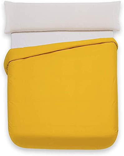 Sancarlos Básicos, Funda nórdica Lisa, Algodón 100%, Color Mostaza, Cama de 90