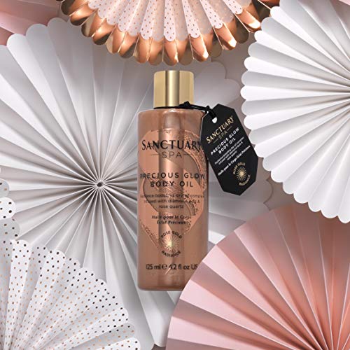 Sanctuary Spa Hidratante Corporal, Iluminador Oro Rosa Radiance, Aceite Corporal, 125 ml