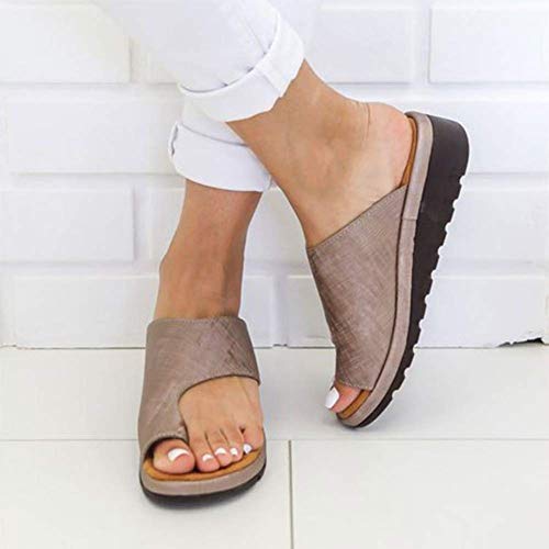 Sandalias Correctoras Sandalias Cómodas De Plataforma Bunion Corrector Zapatos Pies Correcta Suela Plana Playa Ortopédica Zapatillas Cuidado De Los Pies