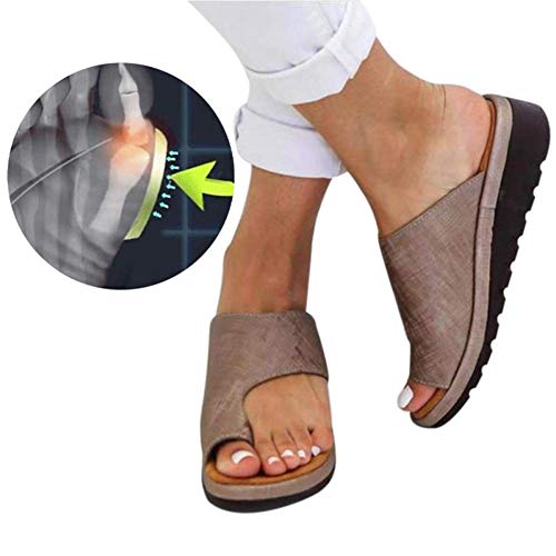 Sandalias Correctoras Sandalias Cómodas De Plataforma Bunion Corrector Zapatos Pies Correcta Suela Plana Playa Ortopédica Zapatillas Cuidado De Los Pies