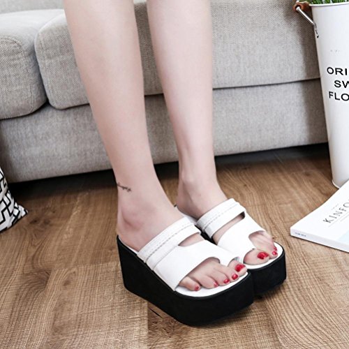 Sandalias mujer verano 2018, Covermason Sandalias de moda con punta gruesa de las mujeres Peep Toe