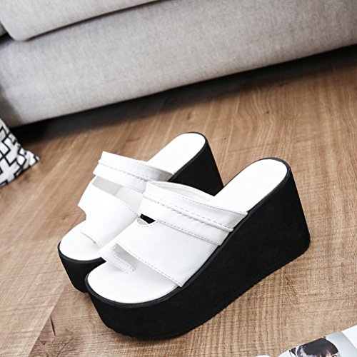 Sandalias mujer verano 2018, Covermason Sandalias de moda con punta gruesa de las mujeres Peep Toe