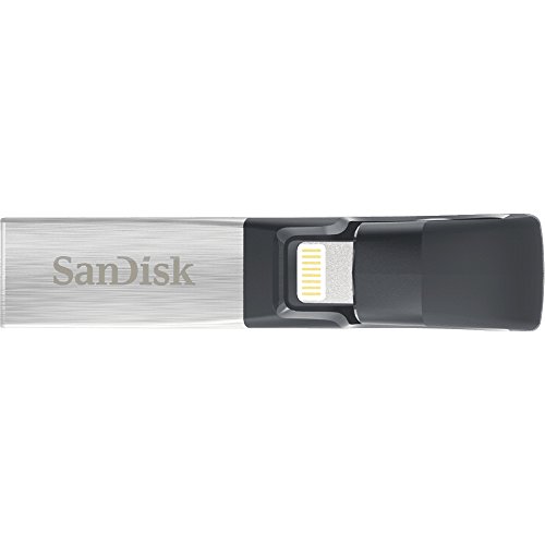 SanDisk iXpand - Memoria Flash USB de 64 GB para iPhone y iPad, Color Negro