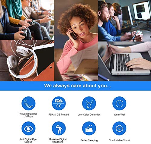 SaNgaiMEi Gafas para Ordenador Anti luz Azul - Gafas con Filtro de luz Azul bloqueo de luz azul Evita la Fatiga Ocular para Hombre y Mujer (Oro)
