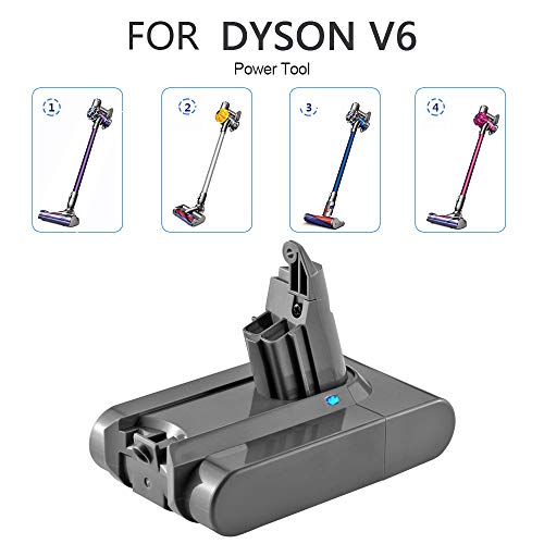 Sankett 3000mAh Dyson V6 21.6v Batería de Repuesto de ión de Litio para Dyson DC59 V6 DC58 DC61 DC62 Animal DC72 DC74 595 650 770 880 Aspirador portátil