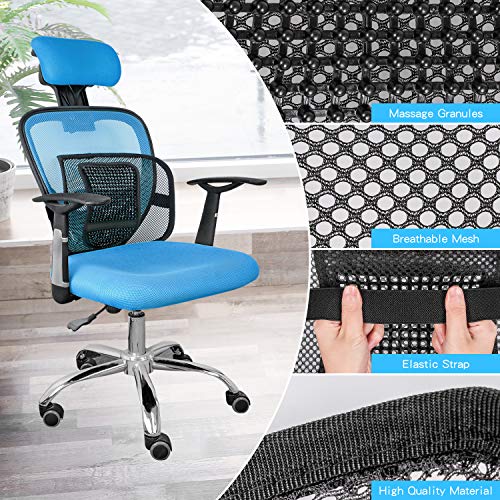 sanlinkee Cojín Lumbar Soporte para la Espalda Lumbar ergonómico Cojín de Soporte Lumbar para Silla de Oficina Coche corrije la Postura Alivia el Dolor Lumbar(Negro)