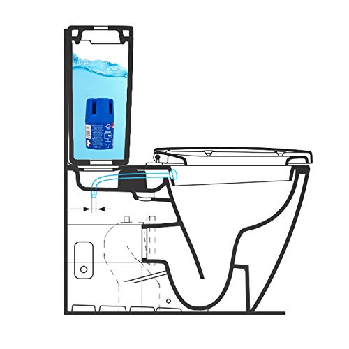 Sano Azul Ambientador WC Larga Duración Limpia Desinfectar Colores Agua 150 gr ( Pack de 1 )