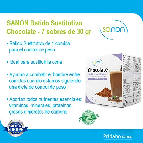 SANON - SANON Batido Sustitutivo Sabor Chocolate 7 sobres de 30 gr