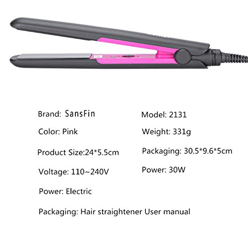 SansFin alisador de cabello Mini plancha alisadora profesional seca y húmedo cerámica placas Cabello élu mejor alisador de cabello Salón Pro 2018