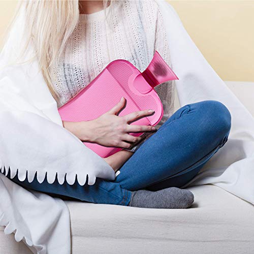 SaponinTree Bolsa de Agua Caliente, Bolsa Goma de Agua Caliente Botella con Cubiertas de Punto, Alivio Rápido del Dolor y Comodidad, 2L