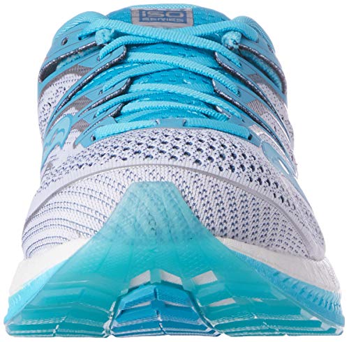 Saucony Triumph ISO 5 Neutralschuh Damen-Weiß, Blau, Zapatillas de Running Calzado Neutro para Mujer, White/Blue, 37 EU