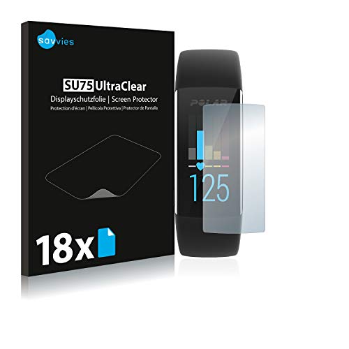 savvies Protector Pantalla Compatible con Polar A370 (18 Unidades) Pelicula Ultra Transparente