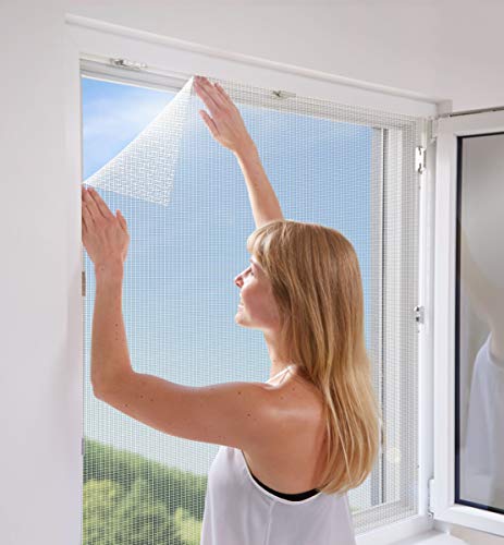 Schellenberg 20403 - Mosquitera, protección anti insectos y moscas para ventanas, color blanco