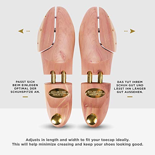 Schlesinger Hormas Para Zapatos de Hombre en Madera de Cedro para Controlar Olores y Absorber Humedad - Conserva tu Lujoso Calzado de Piel en Perfectas Condiciones - Tallas 35 a 52 / Modelo Kaiser