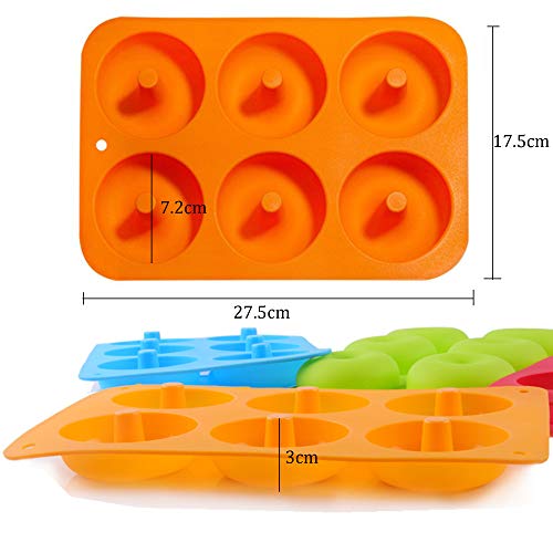 Schneespitze 4 Piezas Molde de Silicona Galletas Molde Caramelo Molde Safe Baking Tray Maker,para Galletas, Rosquillas, Magdalenas, Pasteles