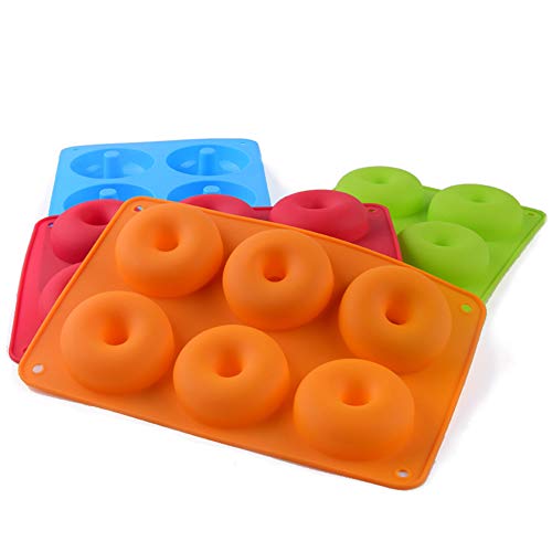 Schneespitze 4 Piezas Molde de Silicona Galletas Molde Caramelo Molde Safe Baking Tray Maker,para Galletas, Rosquillas, Magdalenas, Pasteles