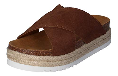 Scholl Sandalias con cuña malindy Cross Marrón 40