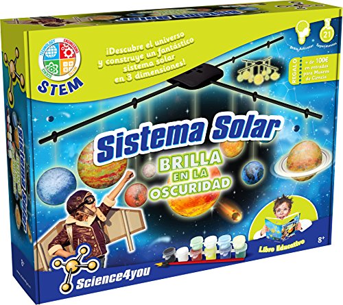 Science4you - sistema solar - brilla en la oscuridad, juguete educativo y científico.
