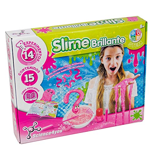 Science4you-Slime Slime Brillante Juguete Científico y Educativo para Niños +8 Años, Multicolor (5600983615076)