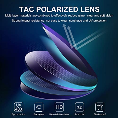 SCOBUTY Gafas de Sol,Gafas de Sol Deportivo Polarizados,Gafas de Sol Deportivas,Aire Libre Deportes Golf Ciclismo Pesca Senderismo UV400 Protección Gafas Unisex Golf Conducción Gafas Gafas de Sol