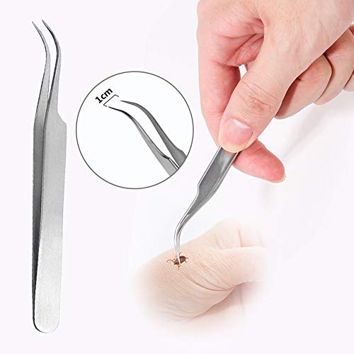 SCOBUTY Pinza Garrapatas, Herramientas de Eliminación de Garrapatas, Pinzas para garrapatas para Perro/Gato/Hombre en Set de 4 Premium Tick Remover + Caja de Almacenamiento