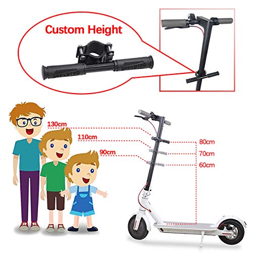Scooter eléctrico manillar,Scooter Manillar para niños Barra de Agarre Ajustable Holder Seguro Empuñadura Ajustable Antideslizante Antideslizante Agarre Adecuado para Xiaomi Mijia M365 (Negro)