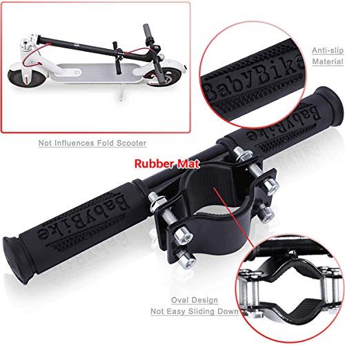 Scooter eléctrico manillar,Scooter Manillar para niños Barra de Agarre Ajustable Holder Seguro Empuñadura Ajustable Antideslizante Antideslizante Agarre Adecuado para Xiaomi Mijia M365 (Negro)